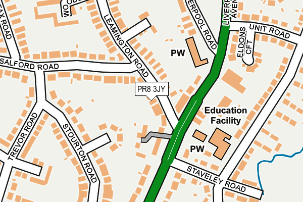 PR8 3JY map - OS OpenMap – Local (Ordnance Survey)