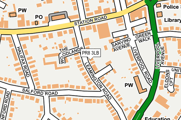 PR8 3LB map - OS OpenMap – Local (Ordnance Survey)
