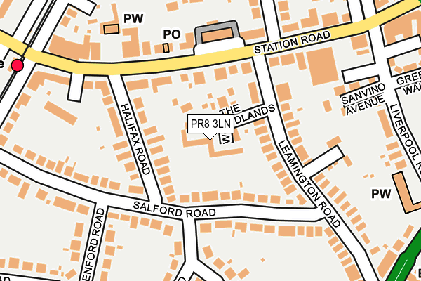 PR8 3LN map - OS OpenMap – Local (Ordnance Survey)
