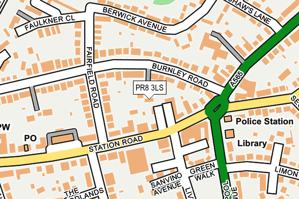 PR8 3LS map - OS OpenMap – Local (Ordnance Survey)