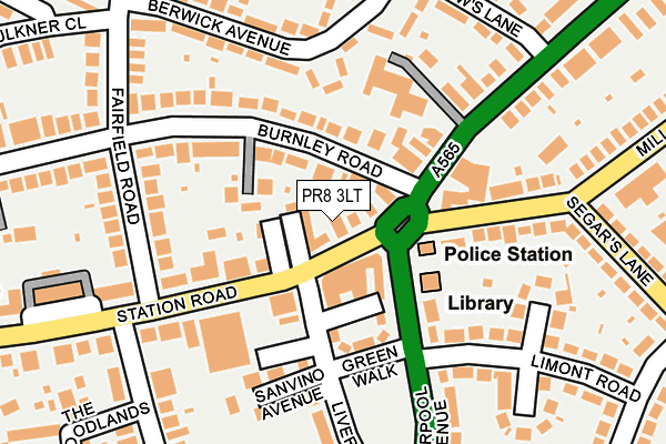 PR8 3LT map - OS OpenMap – Local (Ordnance Survey)