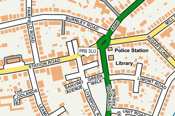 PR8 3LU map - OS OpenMap – Local (Ordnance Survey)