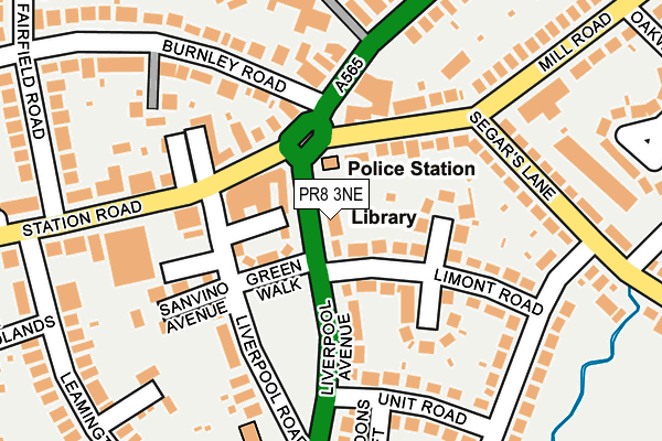 PR8 3NE map - OS OpenMap – Local (Ordnance Survey)