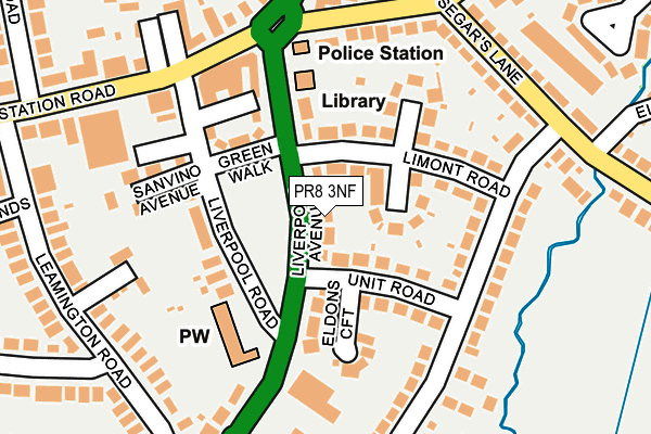 PR8 3NF map - OS OpenMap – Local (Ordnance Survey)