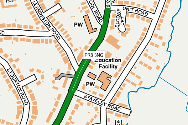 PR8 3NG map - OS OpenMap – Local (Ordnance Survey)