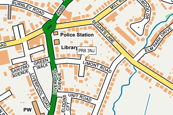 PR8 3NJ map - OS OpenMap – Local (Ordnance Survey)