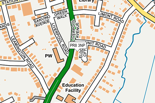 PR8 3NP map - OS OpenMap – Local (Ordnance Survey)