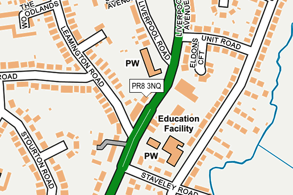 PR8 3NQ map - OS OpenMap – Local (Ordnance Survey)