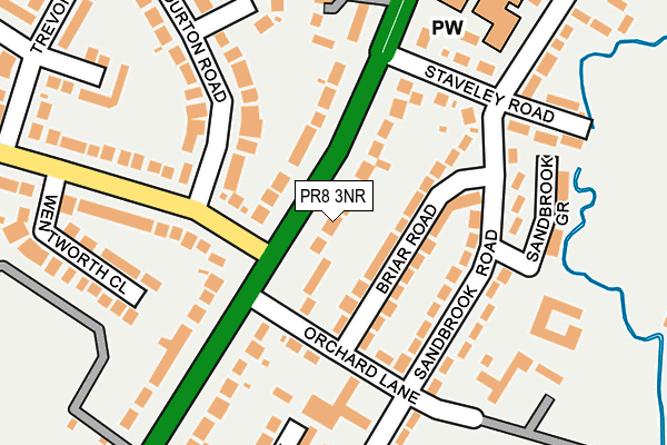 PR8 3NR map - OS OpenMap – Local (Ordnance Survey)