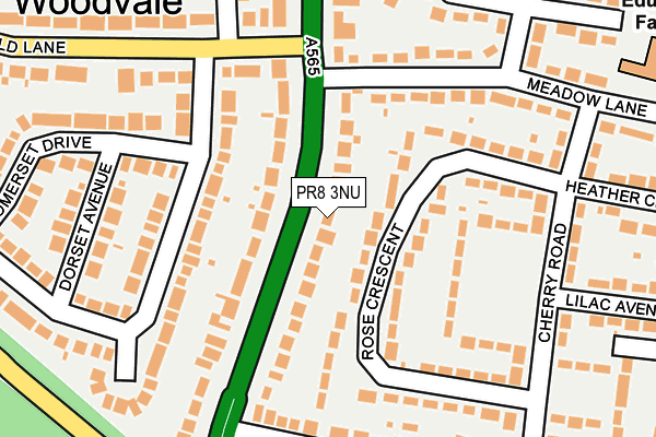 PR8 3NU map - OS OpenMap – Local (Ordnance Survey)