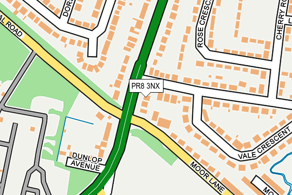 PR8 3NX map - OS OpenMap – Local (Ordnance Survey)