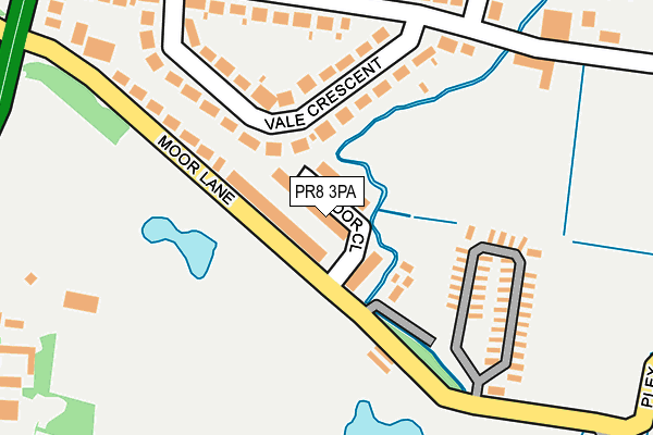 PR8 3PA map - OS OpenMap – Local (Ordnance Survey)