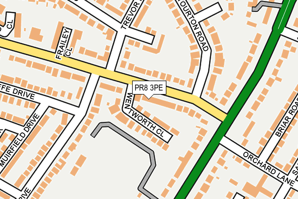 PR8 3PE map - OS OpenMap – Local (Ordnance Survey)