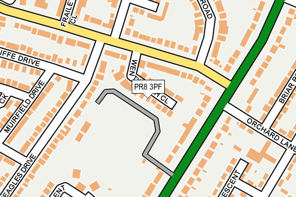 PR8 3PF map - OS OpenMap – Local (Ordnance Survey)