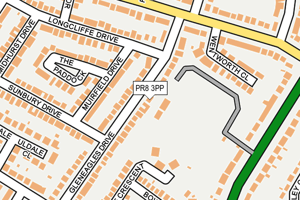 PR8 3PP map - OS OpenMap – Local (Ordnance Survey)