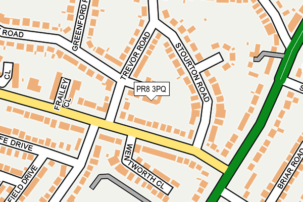 PR8 3PQ map - OS OpenMap – Local (Ordnance Survey)