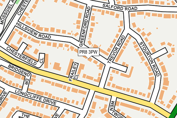 PR8 3PW map - OS OpenMap – Local (Ordnance Survey)