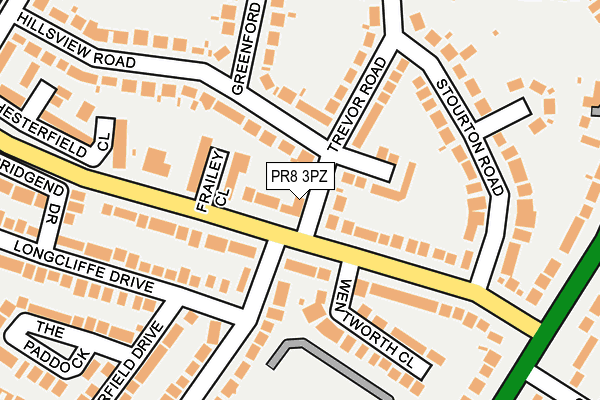 PR8 3PZ map - OS OpenMap – Local (Ordnance Survey)