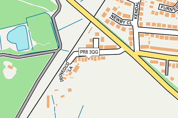 PR8 3QG map - OS OpenMap – Local (Ordnance Survey)