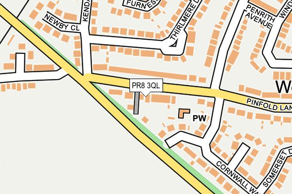 PR8 3QL map - OS OpenMap – Local (Ordnance Survey)