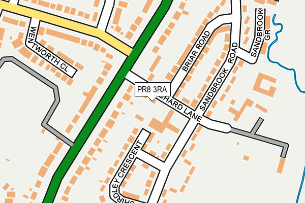 PR8 3RA map - OS OpenMap – Local (Ordnance Survey)