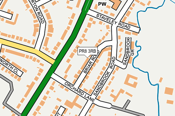PR8 3RB map - OS OpenMap – Local (Ordnance Survey)