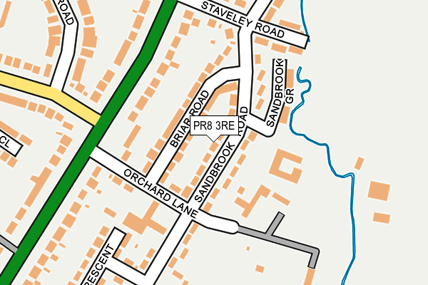 PR8 3RE map - OS OpenMap – Local (Ordnance Survey)