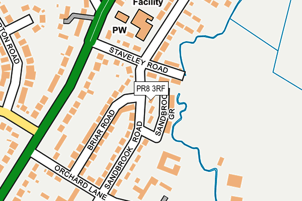 PR8 3RF map - OS OpenMap – Local (Ordnance Survey)