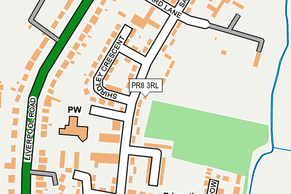 PR8 3RL map - OS OpenMap – Local (Ordnance Survey)