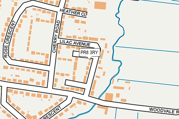 PR8 3RY map - OS OpenMap – Local (Ordnance Survey)