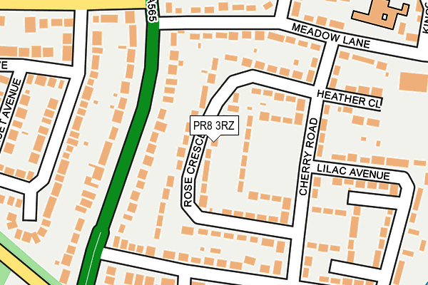 PR8 3RZ map - OS OpenMap – Local (Ordnance Survey)