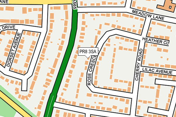 PR8 3SA map - OS OpenMap – Local (Ordnance Survey)