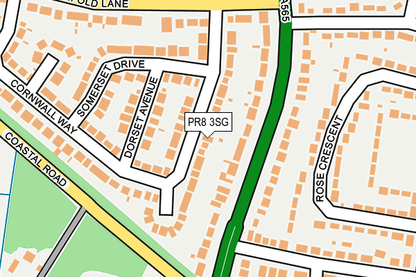 PR8 3SG map - OS OpenMap – Local (Ordnance Survey)