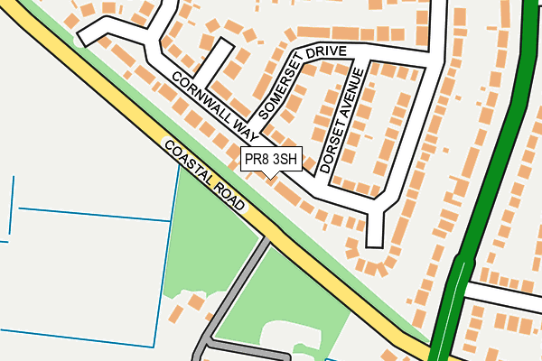 PR8 3SH map - OS OpenMap – Local (Ordnance Survey)