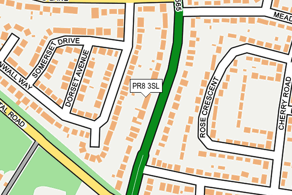 PR8 3SL map - OS OpenMap – Local (Ordnance Survey)