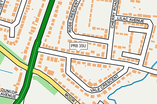 PR8 3SU map - OS OpenMap – Local (Ordnance Survey)