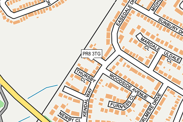 PR8 3TG map - OS OpenMap – Local (Ordnance Survey)