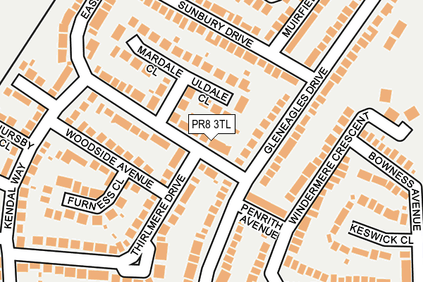 PR8 3TL map - OS OpenMap – Local (Ordnance Survey)