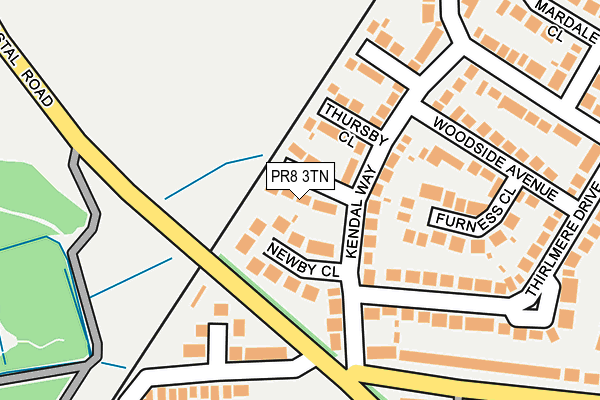 PR8 3TN map - OS OpenMap – Local (Ordnance Survey)