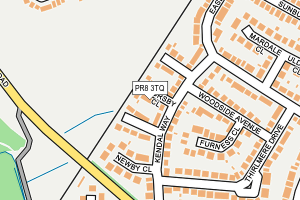 PR8 3TQ map - OS OpenMap – Local (Ordnance Survey)