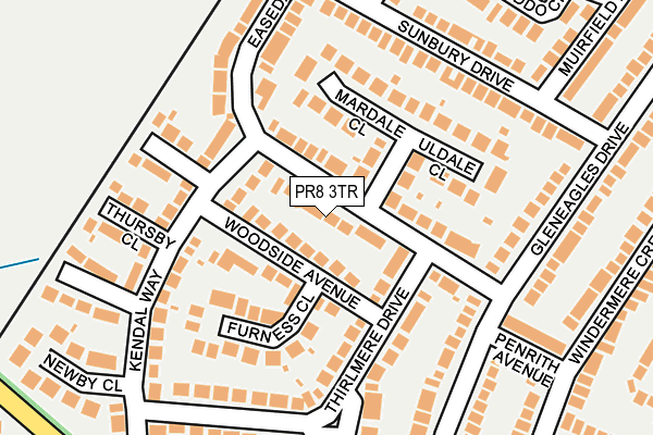 PR8 3TR map - OS OpenMap – Local (Ordnance Survey)