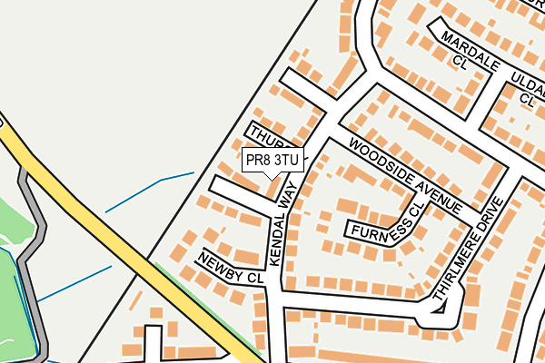 PR8 3TU map - OS OpenMap – Local (Ordnance Survey)