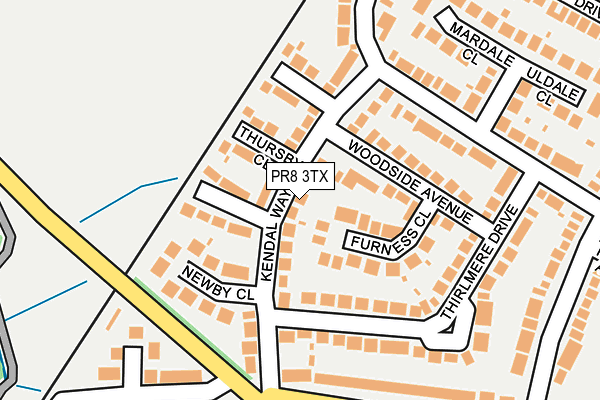 PR8 3TX map - OS OpenMap – Local (Ordnance Survey)