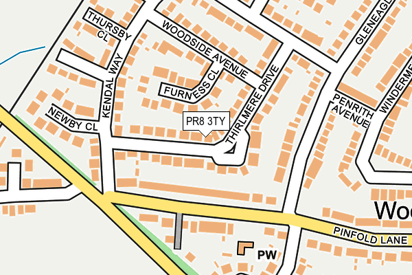 PR8 3TY map - OS OpenMap – Local (Ordnance Survey)