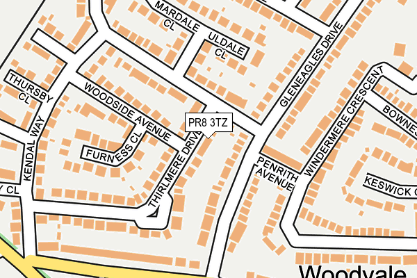 PR8 3TZ map - OS OpenMap – Local (Ordnance Survey)