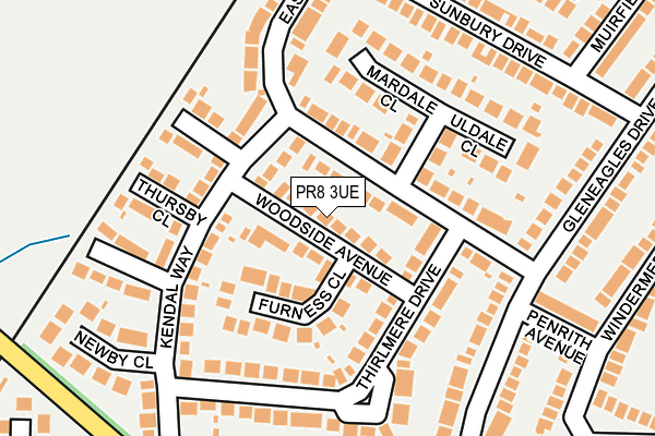 PR8 3UE map - OS OpenMap – Local (Ordnance Survey)