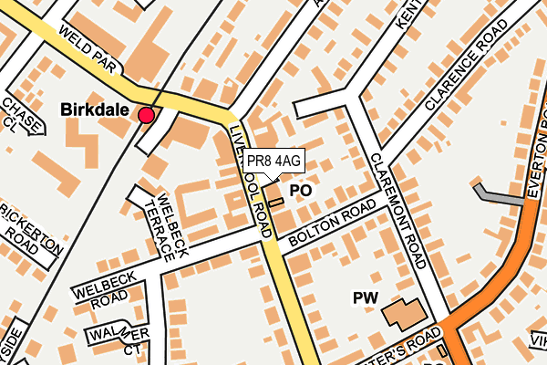 PR8 4AG map - OS OpenMap – Local (Ordnance Survey)