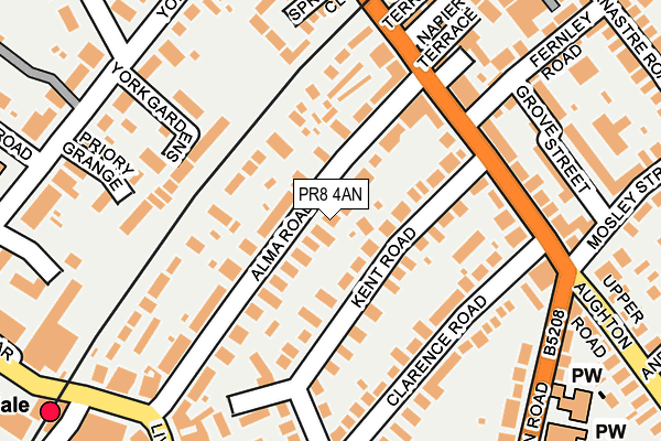 PR8 4AN map - OS OpenMap – Local (Ordnance Survey)