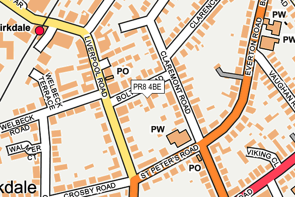 PR8 4BE map - OS OpenMap – Local (Ordnance Survey)