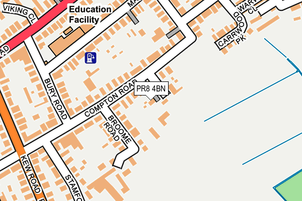 PR8 4BN map - OS OpenMap – Local (Ordnance Survey)
